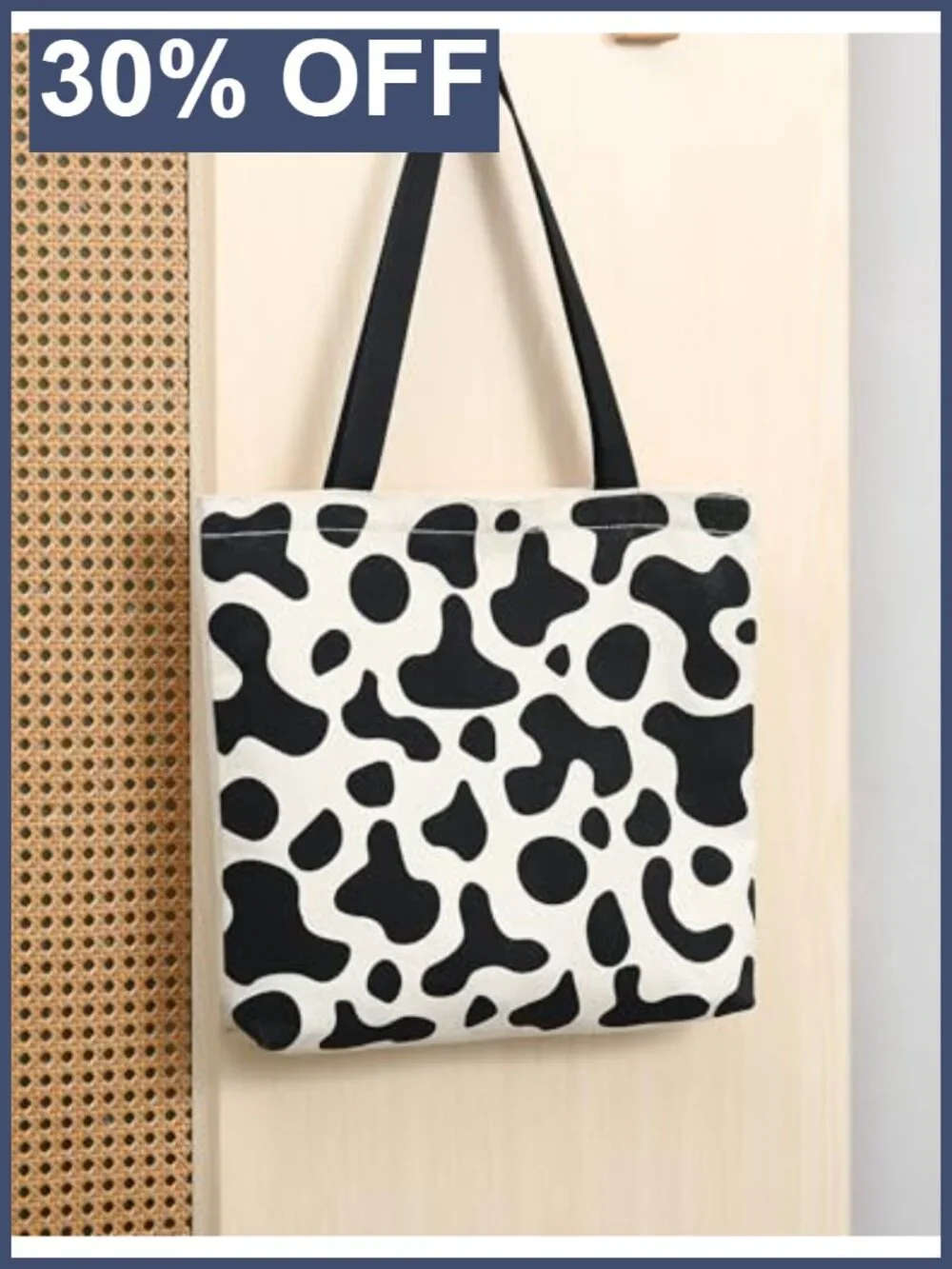 Canvas Tote Bag with Zipper for Women Travel Shoulder Bag Purse Compartments